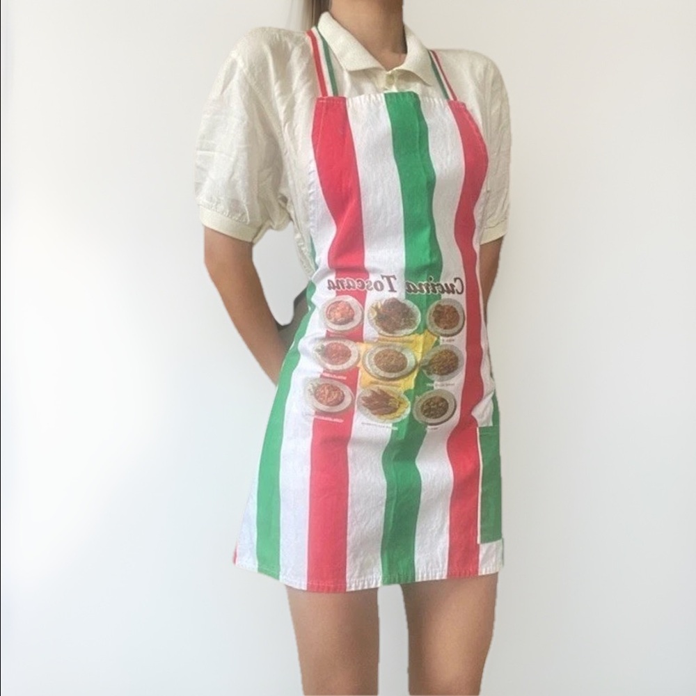 Italian Cucina Toscana Striped Kitchen/Bar Apron One Size Unisex